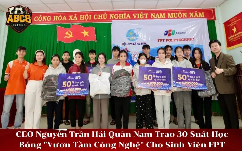 CEO Nguyễn Trần Hải Quân Nam Trao 30 Suất Học Bổng Vươn Tầm Công Nghệ Cho Sinh Viên FPT