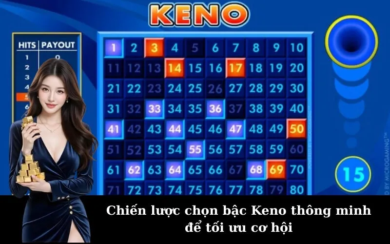 Chiến lược chọn bậc Keno thông minh để tối ưu cơ hội