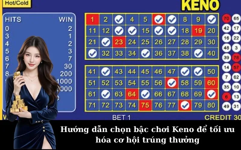 Hướng dẫn chọn bậc chơi Keno để tối ưu hóa cơ hội trúng thưởng
